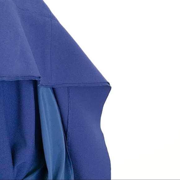 Weekend Rumere A-line Overlay Midi Dress 38 US Size 4 Navy 3/4 Sleeve - Picture 7 of 9